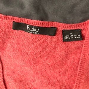 Coral cashmere sweater